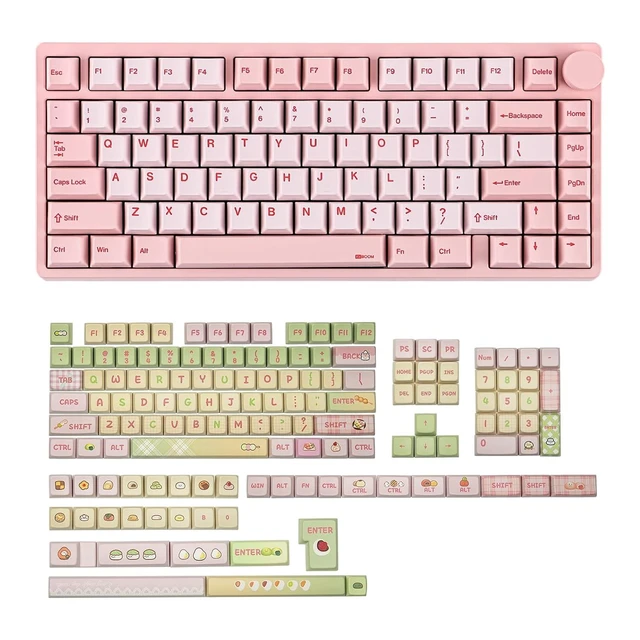 Alt view image 2 of 2 - Moonshadow V2 75% Aluminum Gaming Keyboard with Sweet Dango Dream Keycap Set
