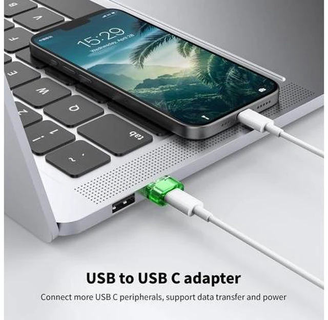 Alt view image 3 of 5 - USB C to USB A Adapter 20 Packs Type C Female to USB Male Converter Power Charger or OTG Function Adapter Compatible for MagSafe Watch Series/SE/Ultra 2 iPhone 15/16 Plus Pro Max