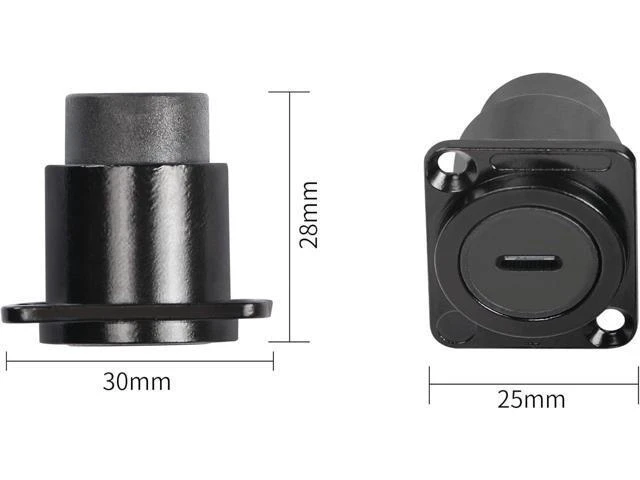 Alt view image 7 of 7 - D-Type Panel Mount Coupler USB C to USB A Female Panel Fixed Pass Through Module Converter USB 3.0 to Type C Data Transmission Adapter for Audio Video Network Industrial Equipment