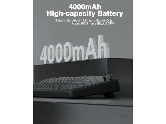 Alt view image 7 of 7 - AULA F75 Pro Wireless Mechanical Keyboard,75% Gasket Hot Swappable Custom Keyboard,RGB Backlit,Pre-lubed Reaper Switches,Side Printed PBT Keycaps,2.4GHz/USB-C/BT5.0 Mechanical Gaming Keyboard