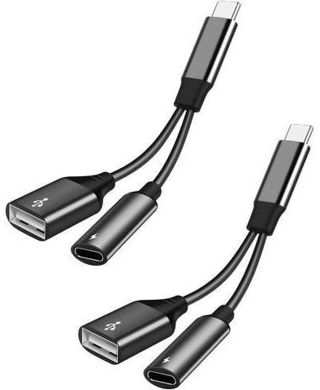 Main image of USB C OTG Adapter with Power USB C to USB Female with 60W PD Charging OTG Adapter for S21/S20/S20+/Note 10+ iPad Pro Google Chromecast with Google TV Android LG V40 30 XPS-2 Pack