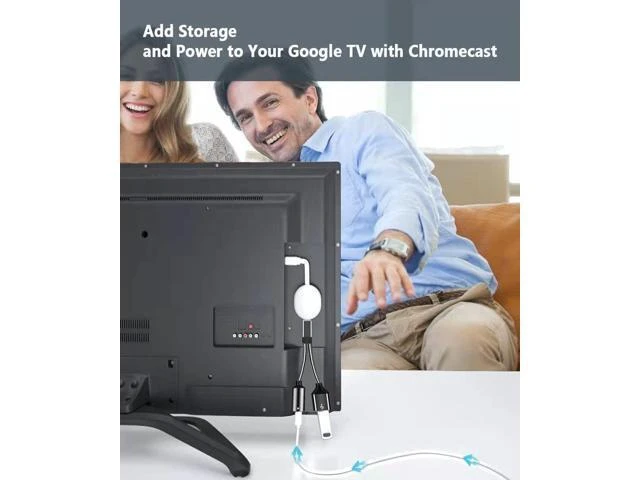 Alt view image 2 of 7 - USB C OTG Adapter with Power USB C to USB Female with 60W PD Charging OTG Adapter for S21/S20/S20+/Note 10+ iPad Pro Google Chromecast with Google TV Android LG V40 30 XPS-2 Pack