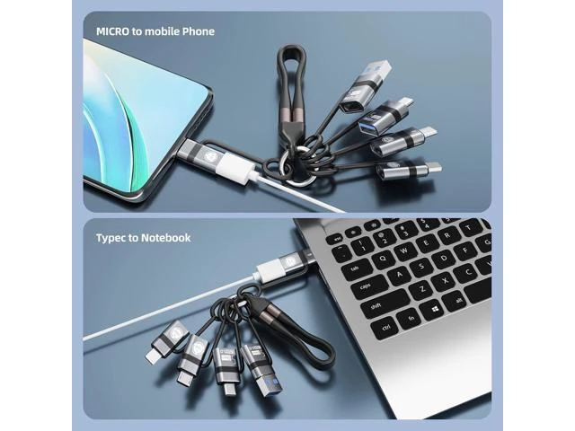 Alt view image 4 of 7 - USB C to Micro Adapter USB A to Type-C 3.0 OTG Converter IP to USB C Converter and Type-C to USB A OTG 3.0 Adapter (6 Pieces) Supporting Fast Charging and Data Transfer