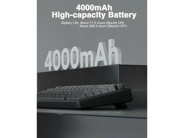 Alt view image 7 of 7 - AULA F75 Pro Wireless Mechanical Keyboard,75% Gasket Hot Swappable Custom Keyboard,RGB Backlit,Pre-lubed Reaper Switches,Side Printed PBT Keycaps,2.4GHz/USB-C/BT5.0 Mechanical Gaming Keyboard