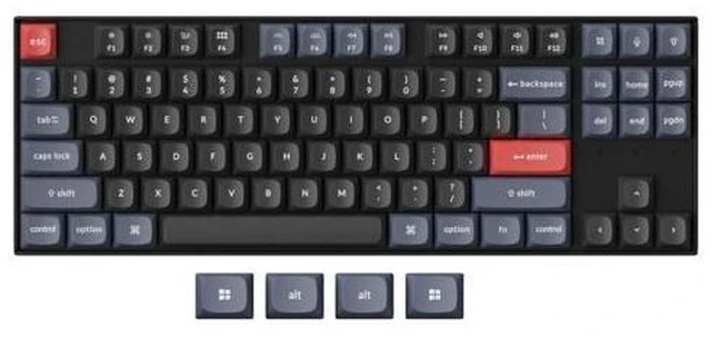 Main image of Zell K8 Pro Qmk/Via Wireless Mechanical Keyboard, Hot-Swappable Tkl Custom Programmable Macro Wired Keyboard With Gateron G Pro Blue Switch, Rgb Backlit, Pbt Keycaps For Mac Windows Linux
