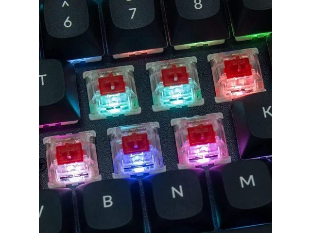 Alt view image 5 of 7 - Zell K8 Pro Qmk/Via Wireless Mechanical Keyboard, Hot-Swappable Tkl Custom Programmable Macro Wired Keyboard With Gateron G Pro Blue Switch, Rgb Backlit, Pbt Keycaps For Mac Windows Linux