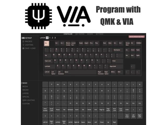 Alt view image 6 of 7 - Zell K8 Pro Qmk/Via Wireless Mechanical Keyboard, Hot-Swappable Tkl Custom Programmable Macro Wired Keyboard With Gateron G Pro Blue Switch, Rgb Backlit, Pbt Keycaps For Mac Windows Linux