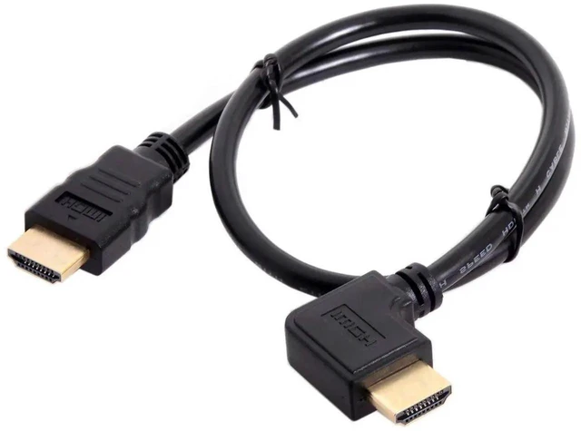 Alt view image 2 of 3 - 90 Degree Left Angled HDMI 1.4 Cable 50cm, HDMI Male to Male Cord Supports 3D & Ethernet