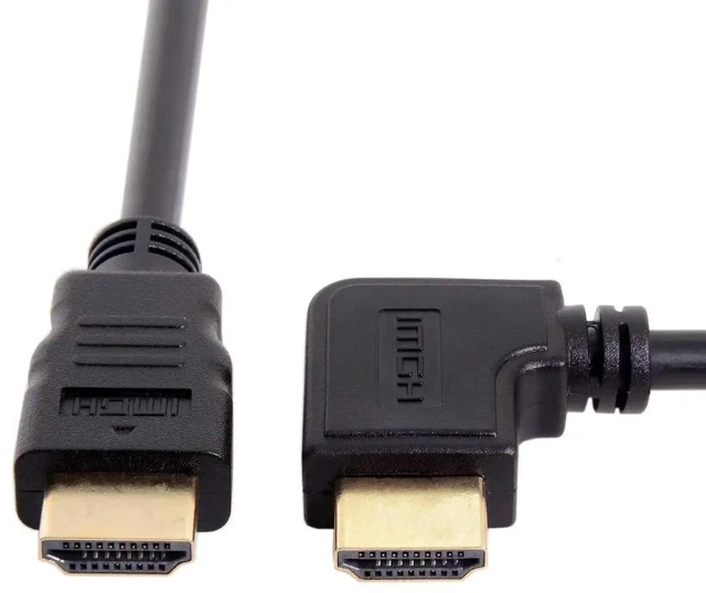 Alt view image 3 of 3 - 90 Degree Left Angled HDMI 1.4 Cable 50cm, HDMI Male to Male Cord Supports 3D & Ethernet