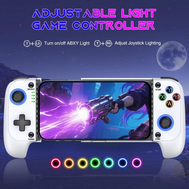Alt view image 3 of 7 - Mobile Game Controllers for iPhone/Android, Hall Effect Phone Controllers Support Phone Case,Game Controllers for Xbox,for PlayStation,Cloud/Steam Gaming