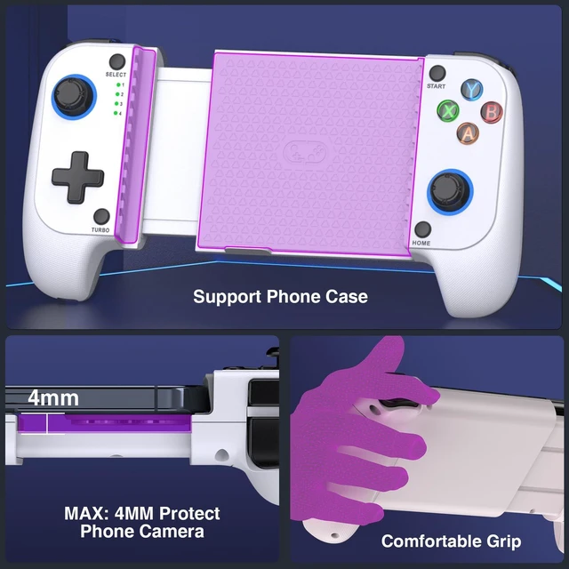 Alt view image 7 of 7 - Mobile Game Controllers for iPhone/Android, Hall Effect Phone Controllers Support Phone Case,Game Controllers for Xbox,for PlayStation,Cloud/Steam Gaming