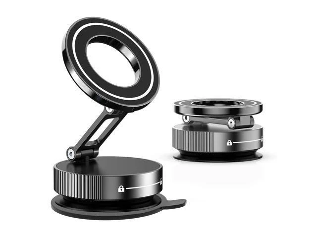 Alt view image 4 of 5 - Folding Magnetic Phone Mobile Holder Mount Windshield Dashboard Home Car Use Holder Strong Magnets for Cell Phones