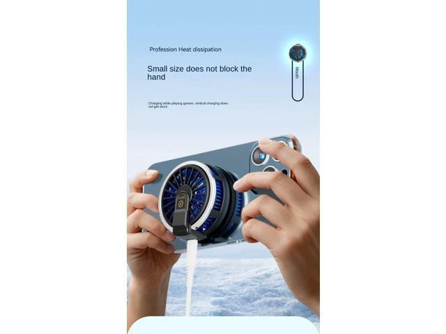 Alt view image 4 of 6 - Game Handle Phone Holder Cell Phone Cooler With Cooling Pad Mobile Phone Cooler Pad Cooling Fan Smartphone Radiator