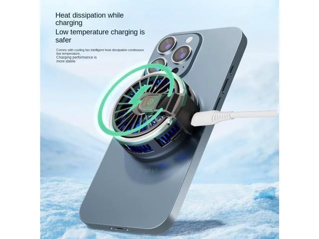 Alt view image 3 of 6 - Game Handle Phone Holder Cell Phone Cooler With Cooling Pad Mobile Phone Cooler Pad Cooling Fan Smartphone Radiator