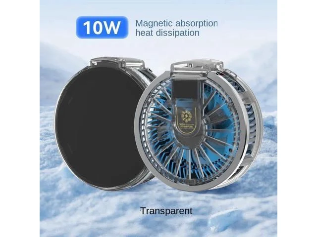 Alt view image 2 of 6 - Game Handle Phone Holder Cell Phone Cooler With Cooling Pad Mobile Phone Cooler Pad Cooling Fan Smartphone Radiator
