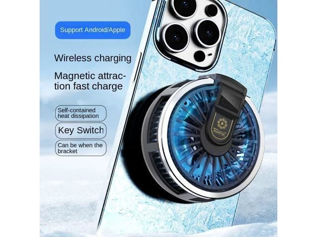 Alt view image 5 of 6 - Game Handle Phone Holder Cell Phone Cooler With Cooling Pad Mobile Phone Cooler Pad Cooling Fan Smartphone Radiator
