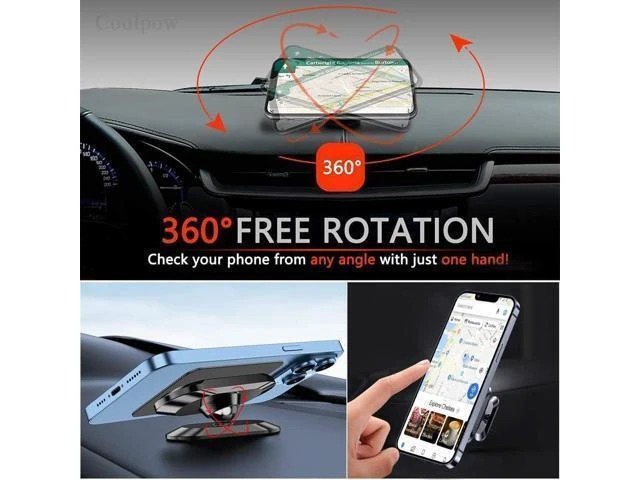 Alt view image 6 of 7 - 2-Pack Magnetic Phone Holder for Car DashStrong Magnet Magnetic Car Phone Holder Mount 4 Plate Phone Holders for Your Car Phone Mount for Car Dashboard Cell Phone Car Mount for iPhone Samsung