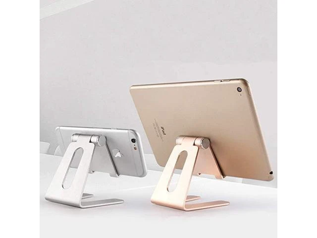 Alt view image 2 of 2 - Adjustable Tablet Stand Holders Cell Phone Stands Phone Desk Holder iPad Stand Aluminum Stands Cradle Dock for Switch All Smartphones and Tablets