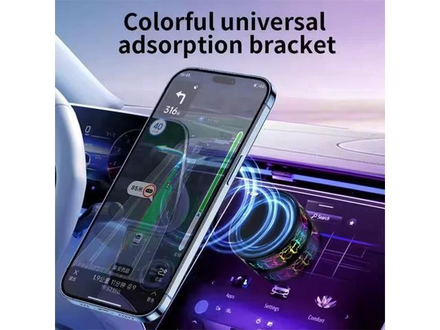 Alt view image 6 of 6 - Universal Stable Magnetic Electric Vacuum Adsorption Suction Vacuum Mobile Phone Mount Colorful Car Phone Holder for Car