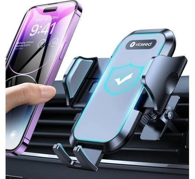Main image of Upgrade Ultra Stable Car Phone Holder MountDouble Lock Metal Clip Universal Air Vent Phone Mount Mobile Cell Phone Holder for Your Car for iPhone 17 Pro Max 16 and All Phone