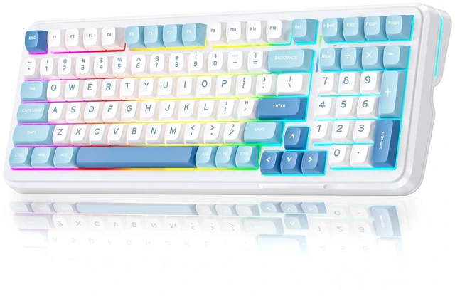 Main image of MCHOSE K99 98% Wireless Mechanical Keyboard, Tri-Mode Connection, Compact Gaming Keyboard with Six-Layer Padding Gasket, RGB Backlit,Hot Swappable Custom Keyboard for Mac/PC