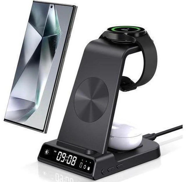 Main image of Wireless Charger for , 3 in 1 Wireless Charging Station for Galaxy S24 Ultra/S23 Ultra/S22/S21/Note 20/Z Flip 5/Fold 5, Watch Charger for Galaxy Watch 6/5/4, Galaxy Buds 2/Pro/+