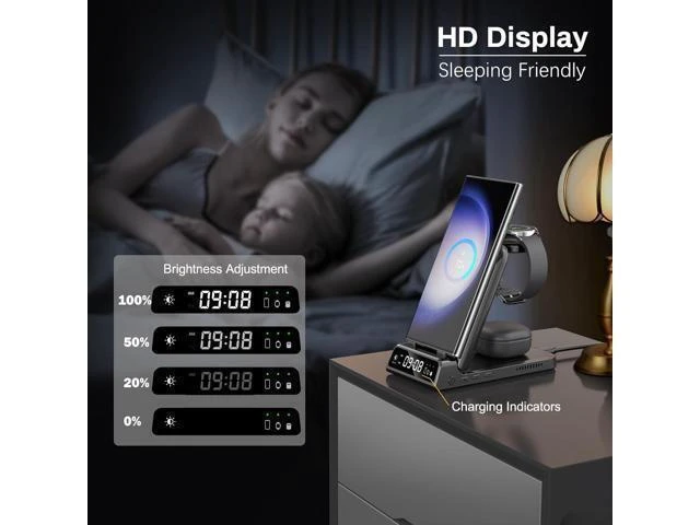 Alt view image 5 of 7 - Charging Station for S24 Ultra, Wireless Charger for Galaxy S24+/S24/S23 Ultra/S23/S22/Note 20, Galaxy Watch 6/6 Classic/5/5 Pro/4, Galaxy Buds 2 Pro/Pro (for Travel)