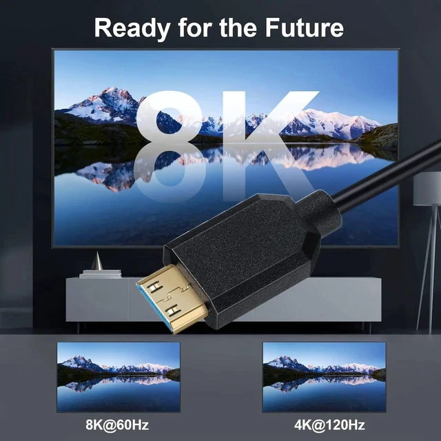 Alt view image 3 of 7 - Left Angle Mini HDMI to HDMI Coiled Cable 4FT 8K HDMI 2.1 Spring Cord 8K@60Hz 4K@120Hz High Speed for Camera Laptop Graphics Card Tablet Monitor