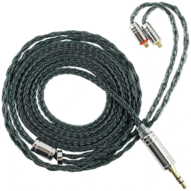 Alt view image 8 of 14 - Tripowin Zonie IEM Cable 16 Core Silver Plated Earphone Upgraded Cords 1.25m SPC in Ear Monitor Cable for 7HZ Timeless AE TINHIFI T2 PRO T3 T4(MMCX 3.5mm)(Moss)