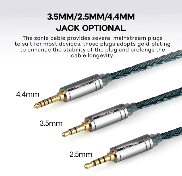 Alt view image 11 of 14 - Tripowin Zonie IEM Cable 16 Core Silver Plated Earphone Upgraded Cords 1.25m SPC in Ear Monitor Cable for 7HZ Timeless AE TINHIFI T2 PRO T3 T4(MMCX 3.5mm)(Moss)