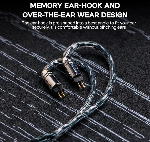 Alt view image 14 of 14 - Tripowin Zonie IEM Cable 16 Core Silver Plated Earphone Upgraded Cords 1.25m SPC in Ear Monitor Cable for 7HZ Timeless AE TINHIFI T2 PRO T3 T4(MMCX 3.5mm)(Moss)