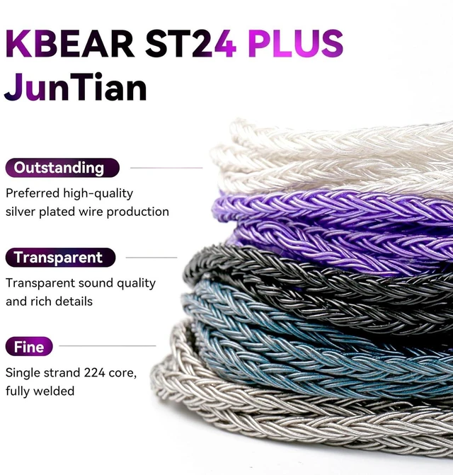 Alt view image 13 of 14 - 2M Long MMCX in Ear Monitor Cable KBEAR ST24 Plus IEM Earphones Cable 16 Core 5N OCC Silver-Plated Headphone Extension Cords for Shure SE215 SE215 pro SE846 SE315 SE425 SE535 (MMCX 3.5mm Plug)
