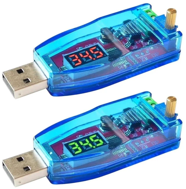 Main image of USB DC-DC Boost Buck Converter Module with Case, 5V Input Adjustable Step Up Down Power Supply, Output 1.0V-24V Support 3.3V 9V 12V 24V
