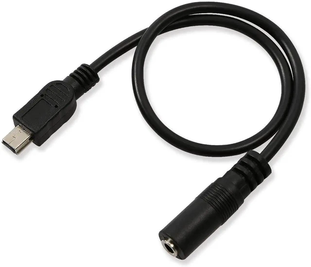 Alt view image 6 of 7 - 3.5mm Female to 5 Pin Mini USB Male Adapter Cable, Universal Mini USB to 3.5mm Audio Jack Converter for Microphone and Audio Devices