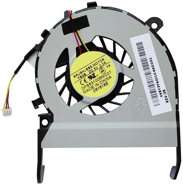 Main image of Replacement CPU Cooling Fan for Toshiba Satellite L800 L840 L845 M800 M805 M840 C800 C805 C805D C840 L800-C05B DC 5V 3PIN DFS531005MC0T FB9B