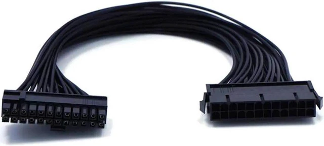 Alt view image 5 of 6 - 12 Inch 18AWG ATX 24Pin to 20+4Pin Power Cable, PSU 20 Pin Male to 24Pin Male Converter Adapter Cable for Desktop Motherboard