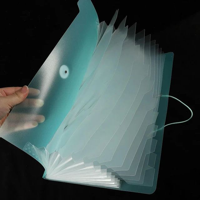Alt view image 5 of 6 - Plastic Expanding File Folder Accordion Document Organizer Large Capacity Multi Pocket Paper for Office Home School