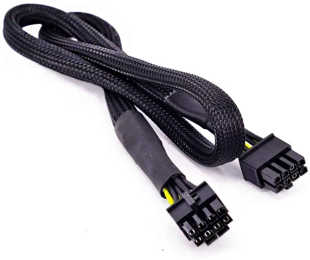 Main image of 32 Inch CPU 8 Pin Male to 4+4 Pin Male EPS12V Power Cable, CPU Motherboard Power Cord Compatible with EVGA Modular PSU, Not PCIe GPU VGA Cable