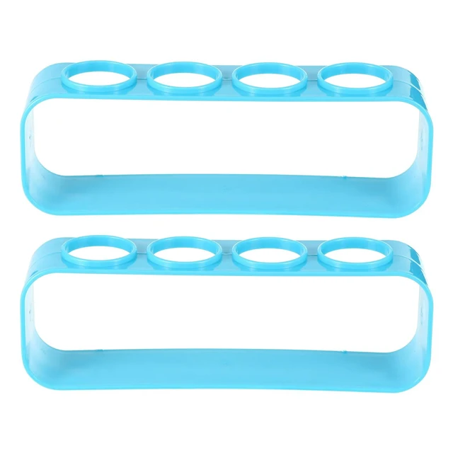 Alt view image 4 of 6 - 2 Pcs PVC Test Tube Rack Display Stand ganizer Holder For Chemical Tubes Tubular Shelf Rack Container Holder Stand
