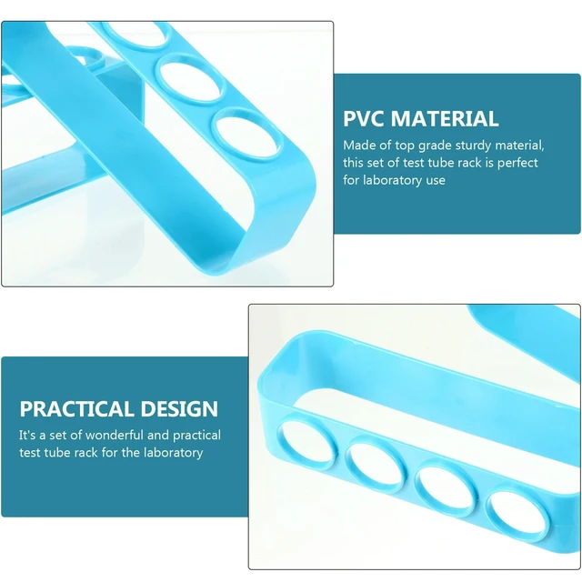 Alt view image 5 of 6 - 2 Pcs PVC Test Tube Rack Display Stand ganizer Holder For Chemical Tubes Tubular Shelf Rack Container Holder Stand