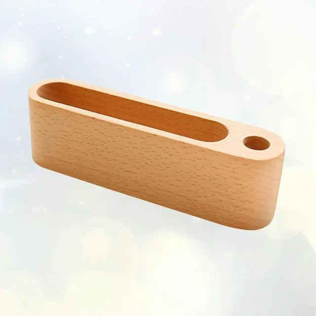 Alt view image 5 of 6 - 1Pcs Premium Solid Wood Desktop Holder Stand Organizer for Wedding Table Number Business Card Id Menu Photo Display with Pen