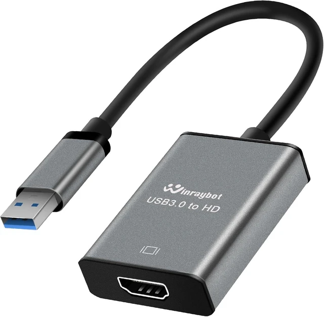 Alt view image 8 of 14 - USB to HDMI Adapter for Laptop,USB hub,USB A 3.0 to HDMI Display Expander (USB 3.0-Silver)