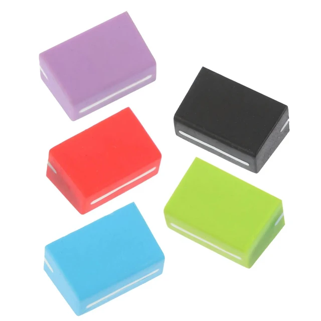 Alt view image 4 of 6 - 5Pcs Audio Mixer Slider Fader Caps Replacement Set Rubber Construction Precise Inner Hole Compatibility Smooth Control for Dj