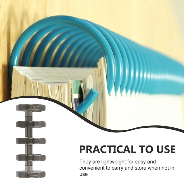 Alt view image 6 of 6 - 10Pcs Lightweight Plastic Binder Rings 5-Hole Loose Leaf Notebook Rings for Easy Operation No Tool Required Student Teacher