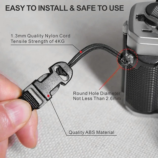 Alt view image 4 of 6 - 16 Pcs Quick Release Camera Strap QD Loops Connector Adapter Camera Quick Release Clip For Digital Cameras, Bin
