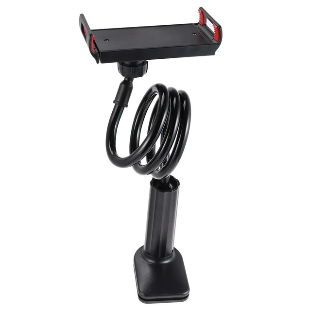 Alt view image 6 of 6 - Flexible 360 Degree Rotation Universal Mobile Phone Stand Phone Shelf Black Adjustable Clip Desktop Computer Holder Bendable