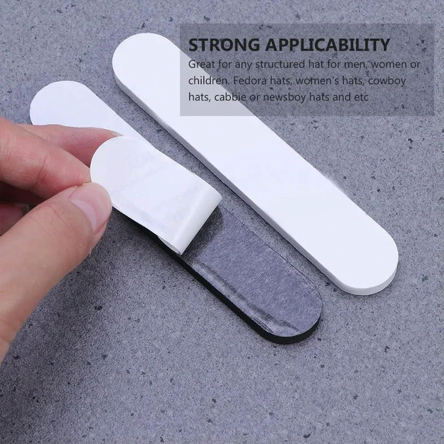 Alt view image 5 of 6 - 48Pcs Hat Size Reducer Eva Tape for Sweatband Hats Saver 24 Black 24 White Adjustable Comfort Hat Size Reducer