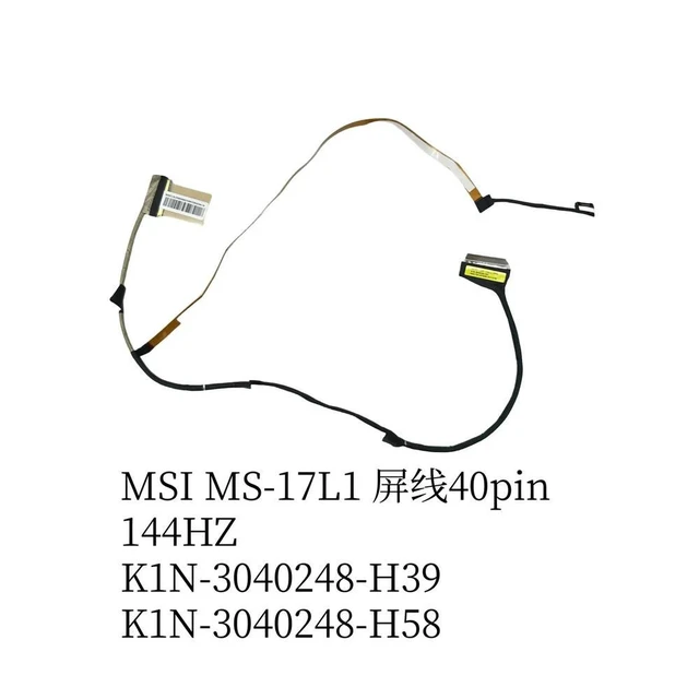 Alt view image 4 of 6 - For MS-17L1 GF76 screen cable 144HZ K1N-3040248-H39 K1N-3040248-H58