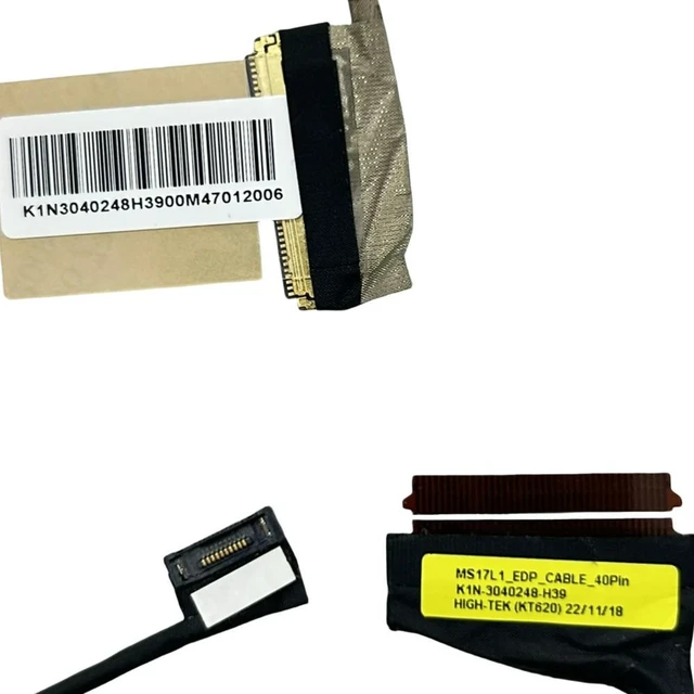 Alt view image 6 of 6 - For MS-17L1 GF76 screen cable 144HZ K1N-3040248-H39 K1N-3040248-H58