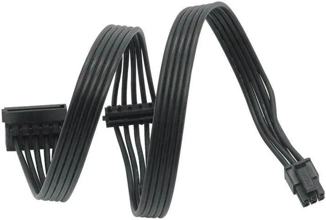 Main image of Small 6Pin to Dual SATA SSD Power Supply Cable MINI 6Pin to 2 x SATA Hard Drive Power Cord For Dell Main Board Interface